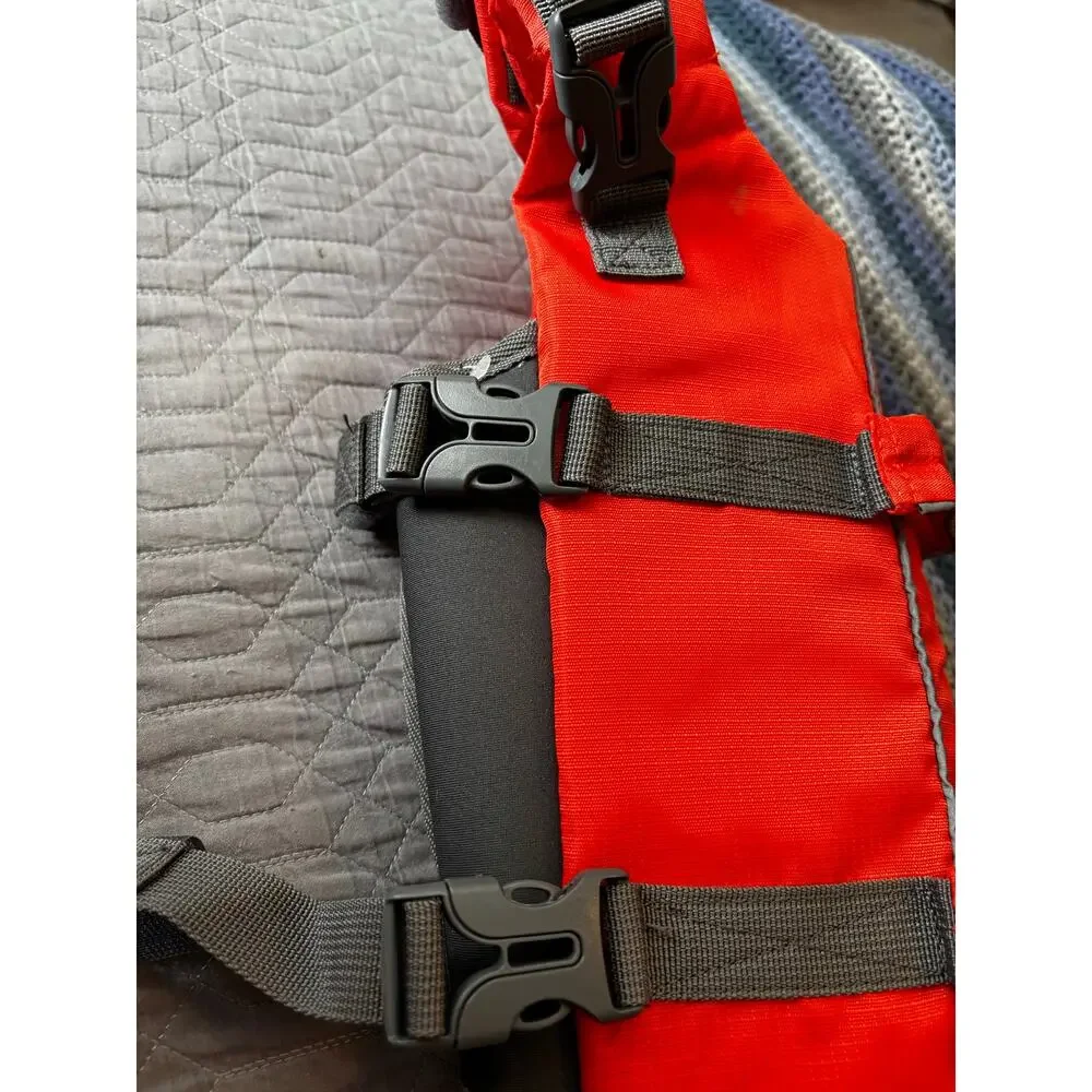 Outward Hound Granby Splash Orange Dog Life Jacket Sz Medium